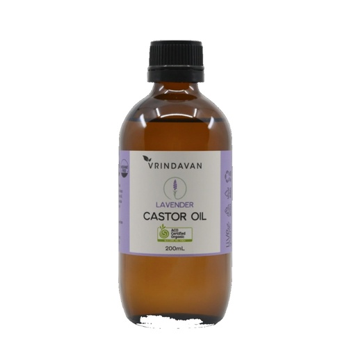 [VCOL09] Castor Oil, Lavender Infused, Organic - Glass bottle 200ml