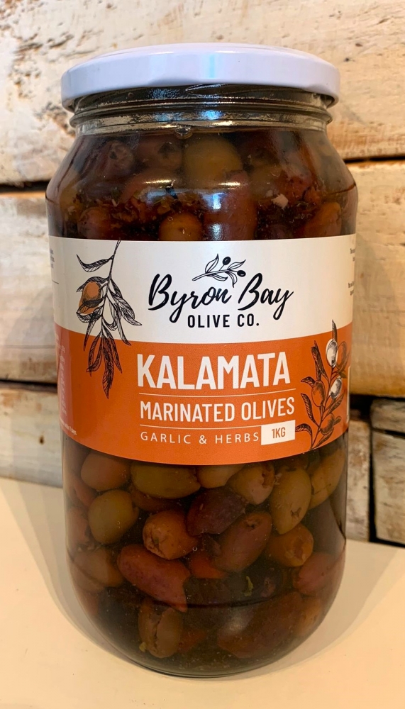 [Oli-JOLM002J1LT] Kalamata Herbs & Garlic Marinated Olives (1Kg)