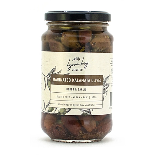 [Oli-HGMKO375] Kalamata Herbs & Garlic Marinated Olives 375g