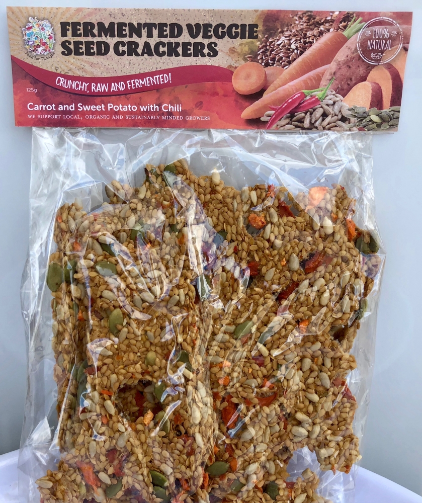 Carrot & Sweet Potato Seed Crackers 125g