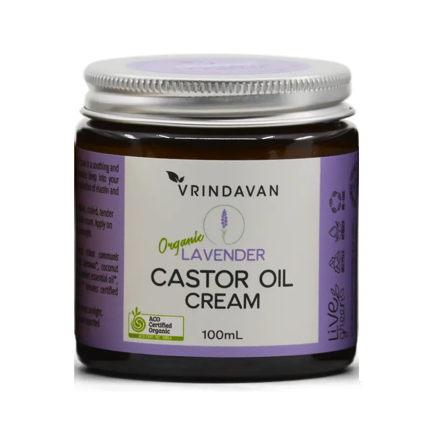 Certified Organic Castor Oil Cream - Lavender - 100ml