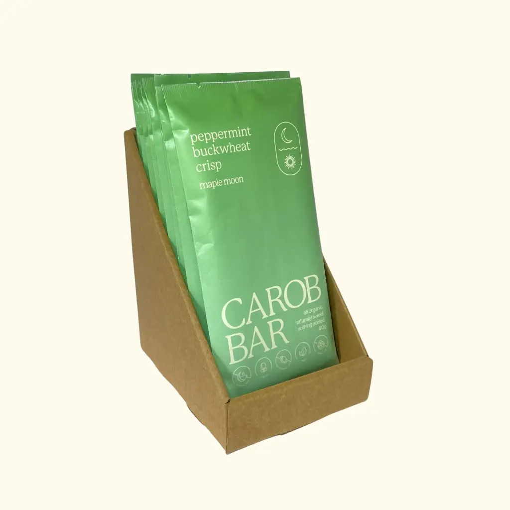 [MM-CB-7687] Carob Bars - Peppermint Buckwheat Crisp 90g