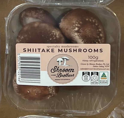 [SBSH100g] Organic Shiitake Mushrooms 100g