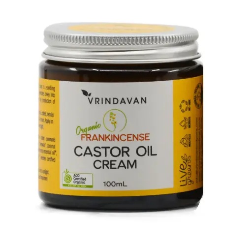 [VCOCfran-100ml] Certified Organic Castor Oil Cream - Frankincense - 100ml